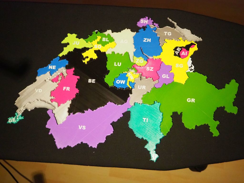 Switzerland map puzzle