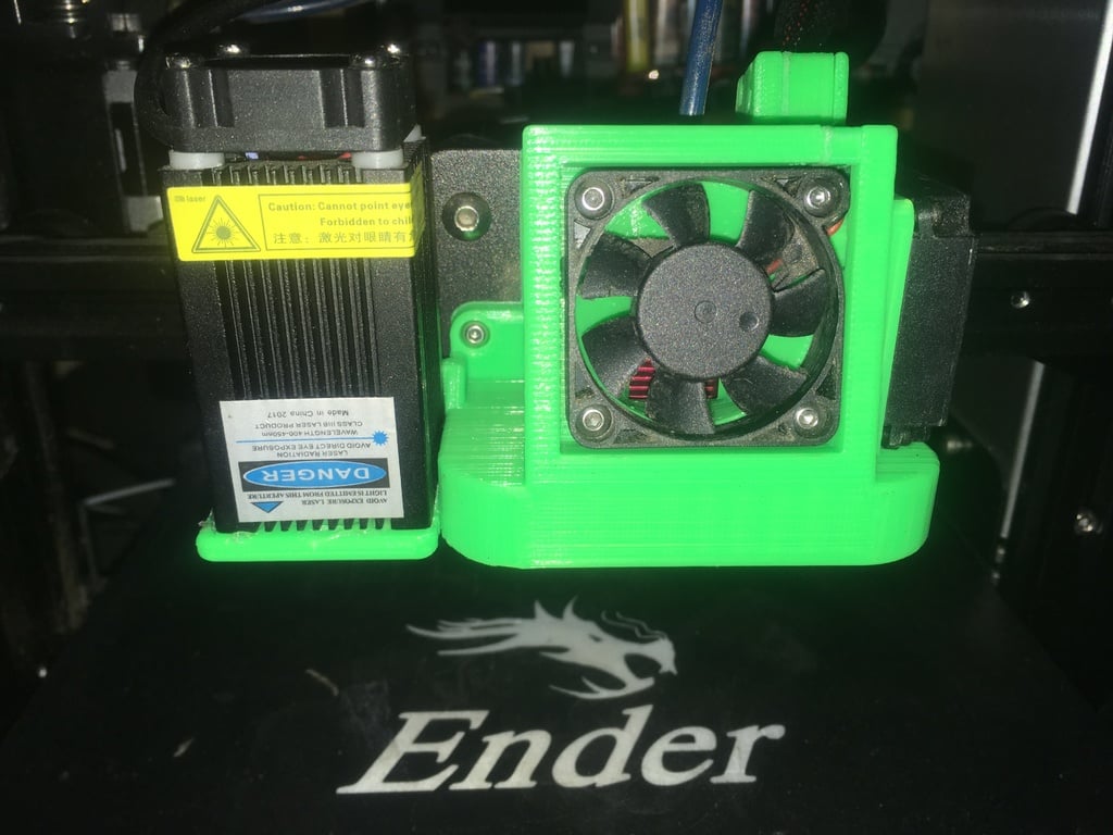 Satsana Ender 3 Fan Duct with Creality Laser Module add on