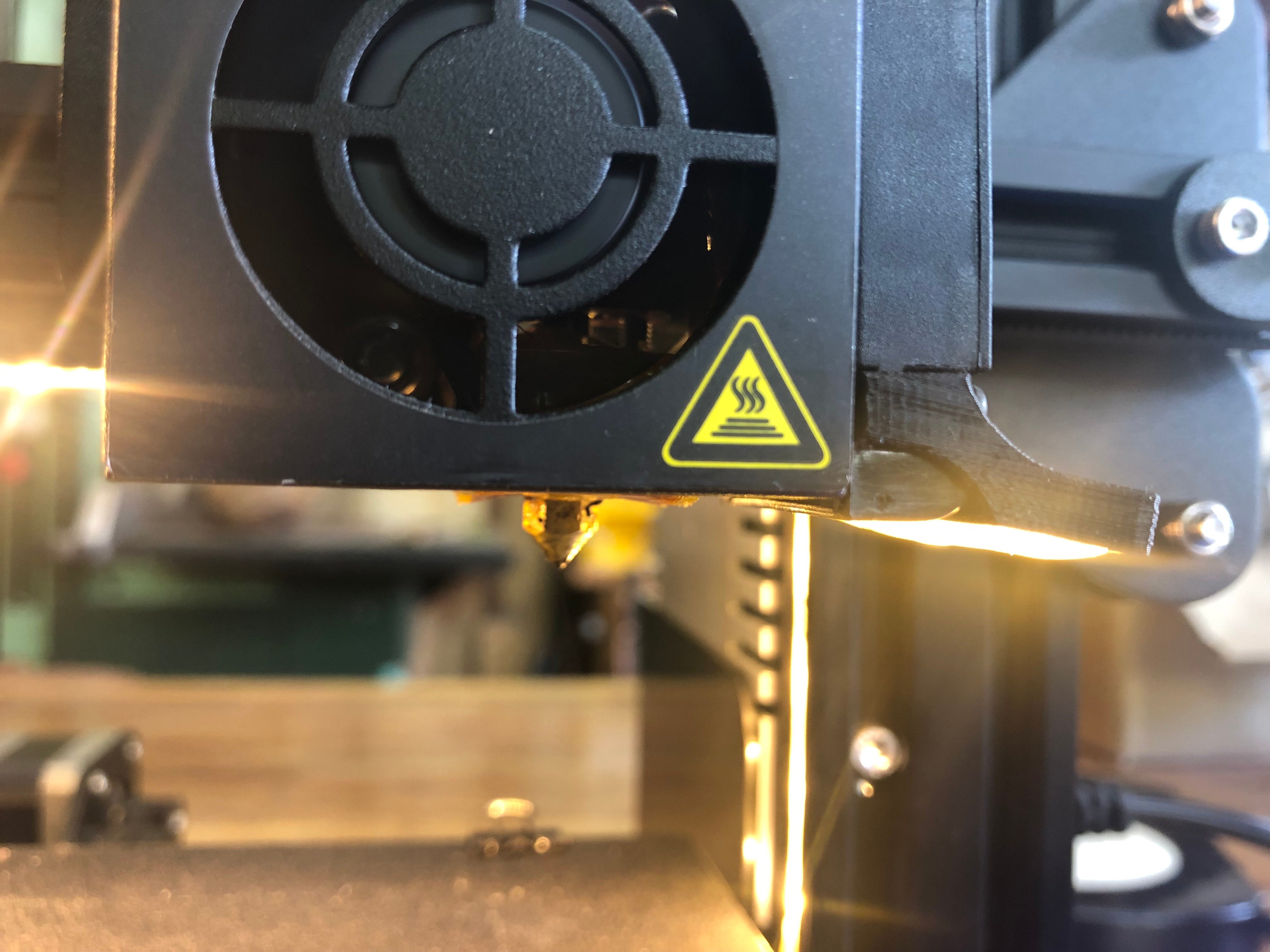 Ender 3 Hot end mounted LED light strip mount