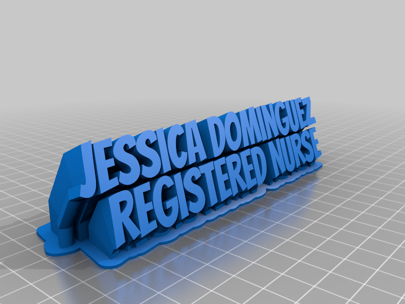Jessica Name plate 3d