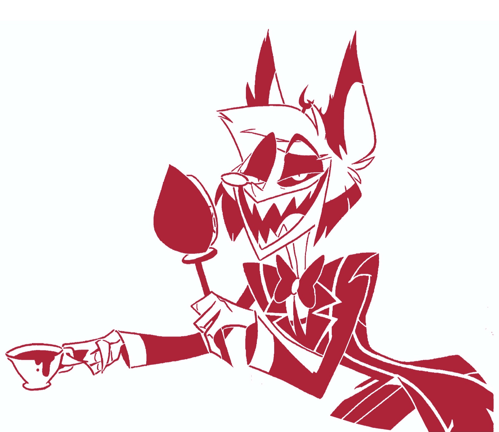 Alastor the Radio Demon stencil