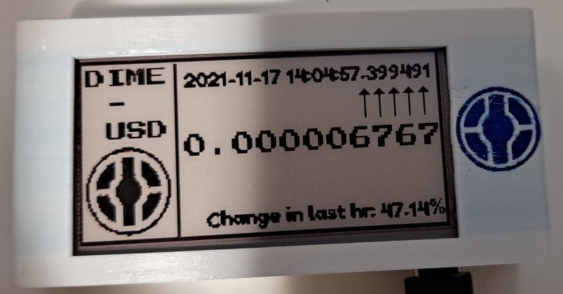 Inky Raspberry Pi Zero Case for Dimecoin