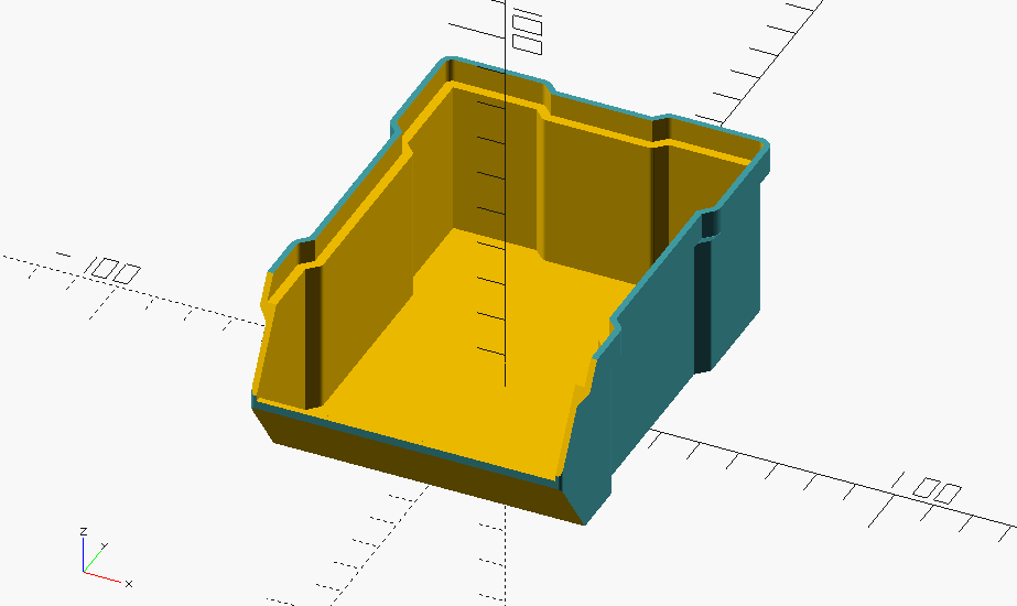 Yet another parametric stackable box (OpenSCAD)