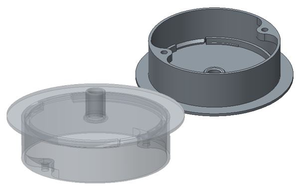 Junction box for ceiling lamp - cable cover