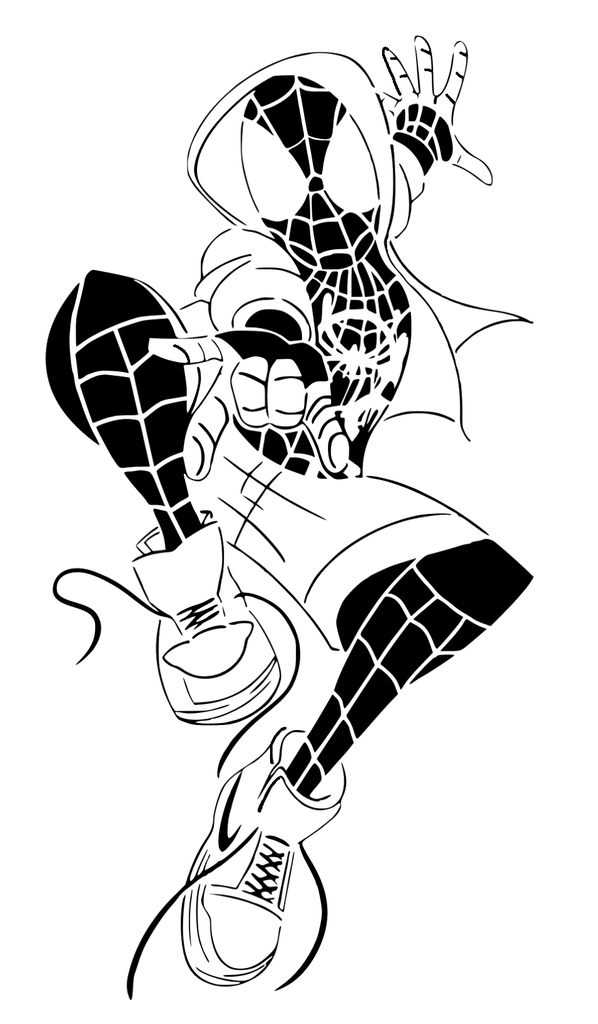 Spiderman Miles Morales stencil 5