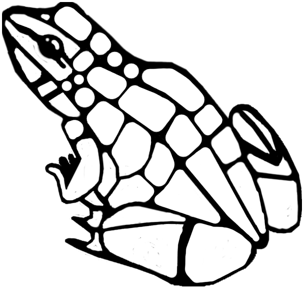 Fancy frog silhouette