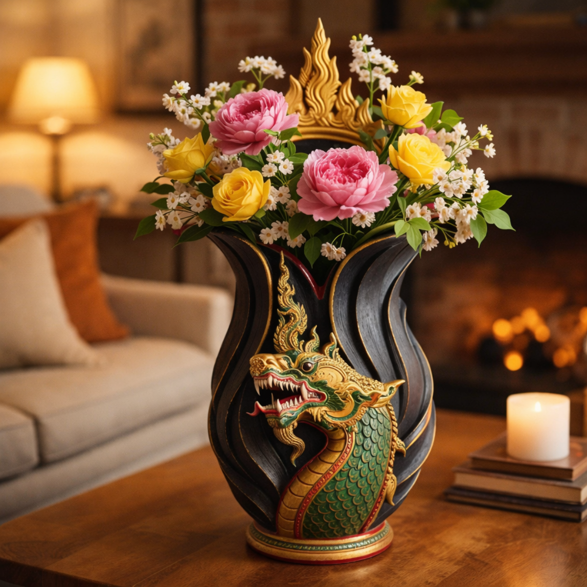 Free Celestial Naga Vase – Mythic Dragon Decor