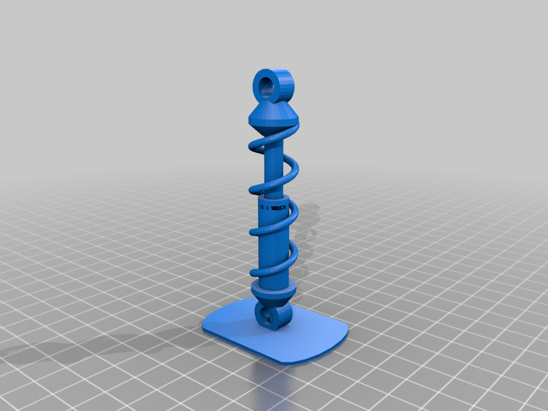 Fully printable shock absorber keychain fidget working Print-in-place 