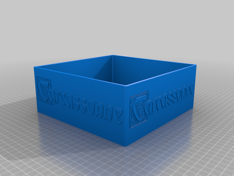 4x4 customizable Carcassonne box and tiles (Rev 001)