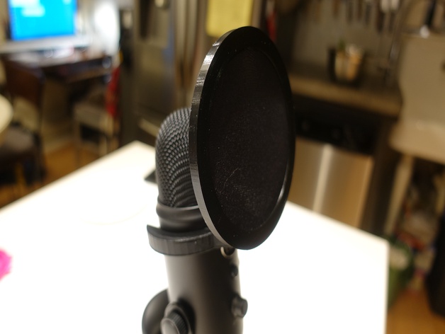 Blue Yeti Microphone Pop Filter By Maxpower1977 Thingiverse