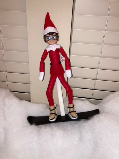 Elf on the shelf snowboard