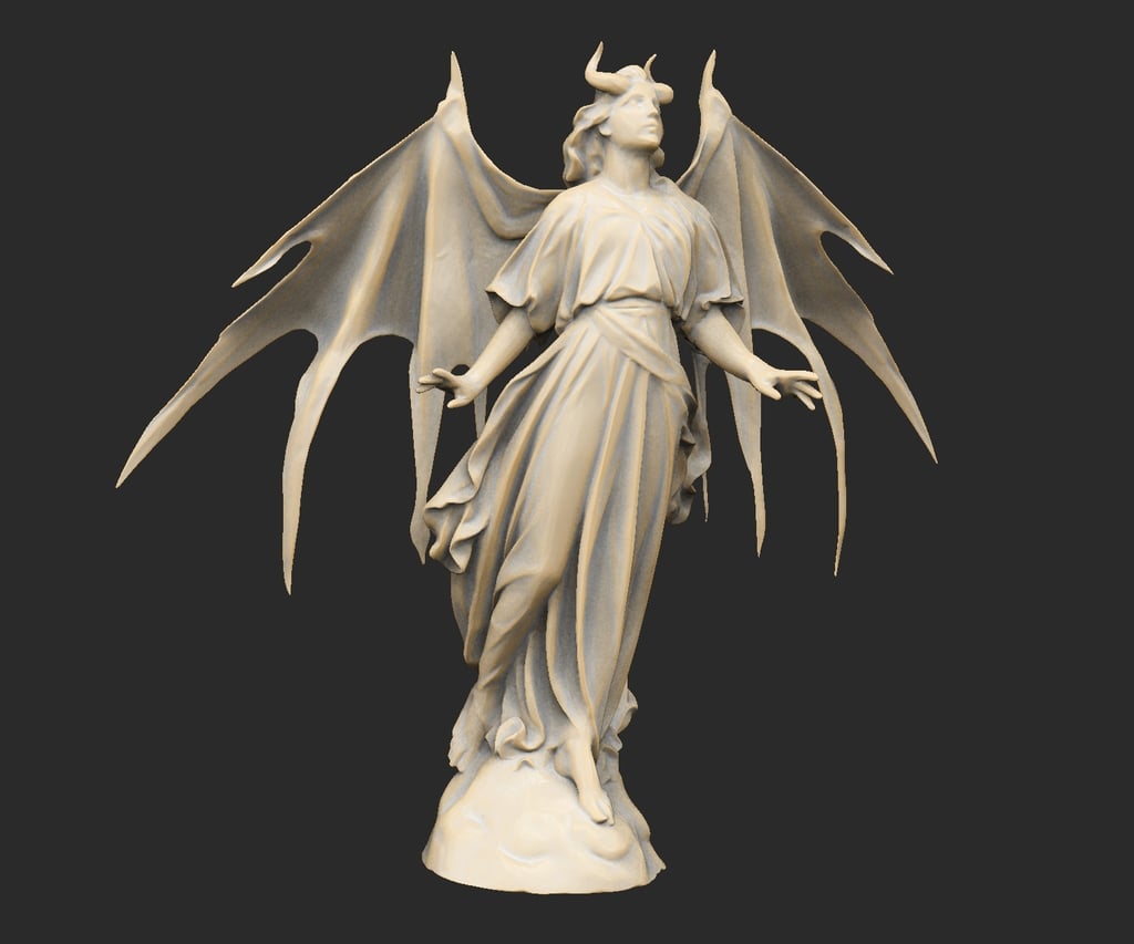 Winged Angelic Demon Statue