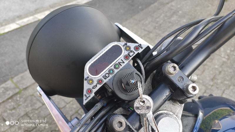 Cockpit K100 for Motogadget Mini, 3mm LED´s and original Ignition lock