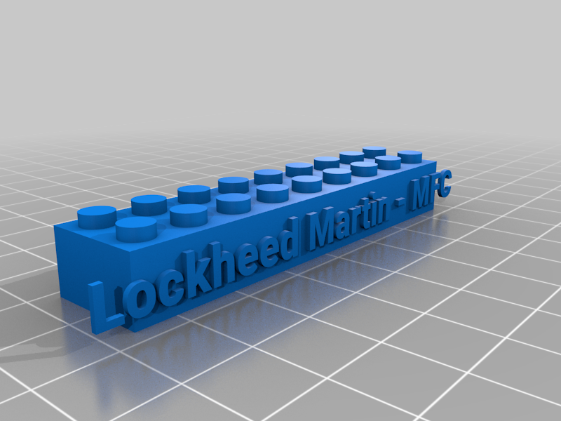 Lockheed Martin-MFC YL 9-Stud LEGO Nameplate