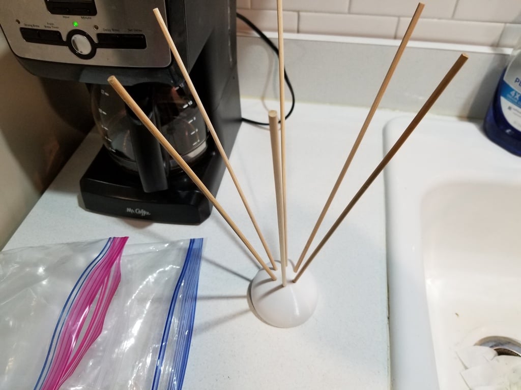 Plastic Baggie Drying Rack - Made With Bamboo Skewers