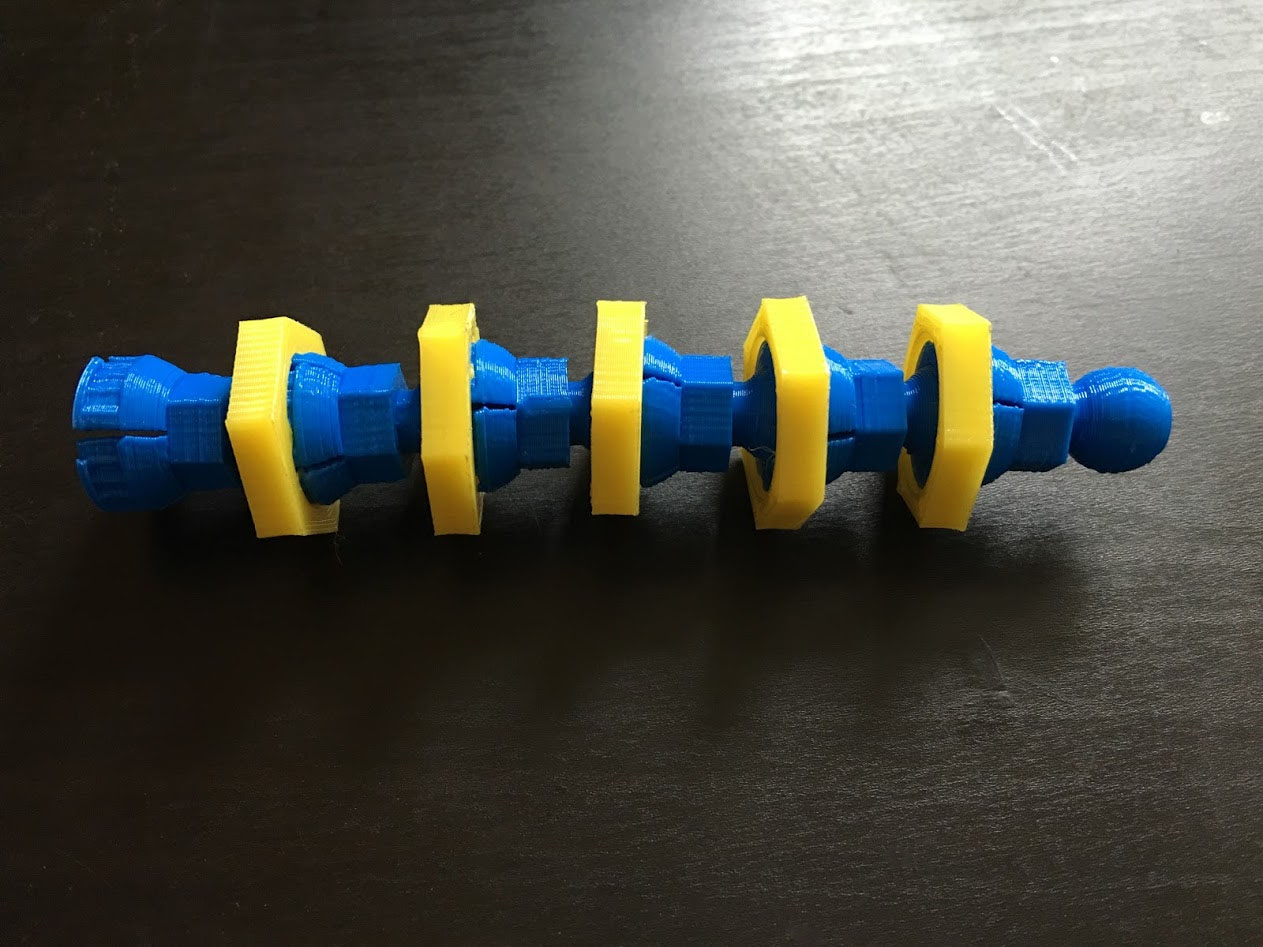 Locking ball and socket arm - Print and Assembly Optimized