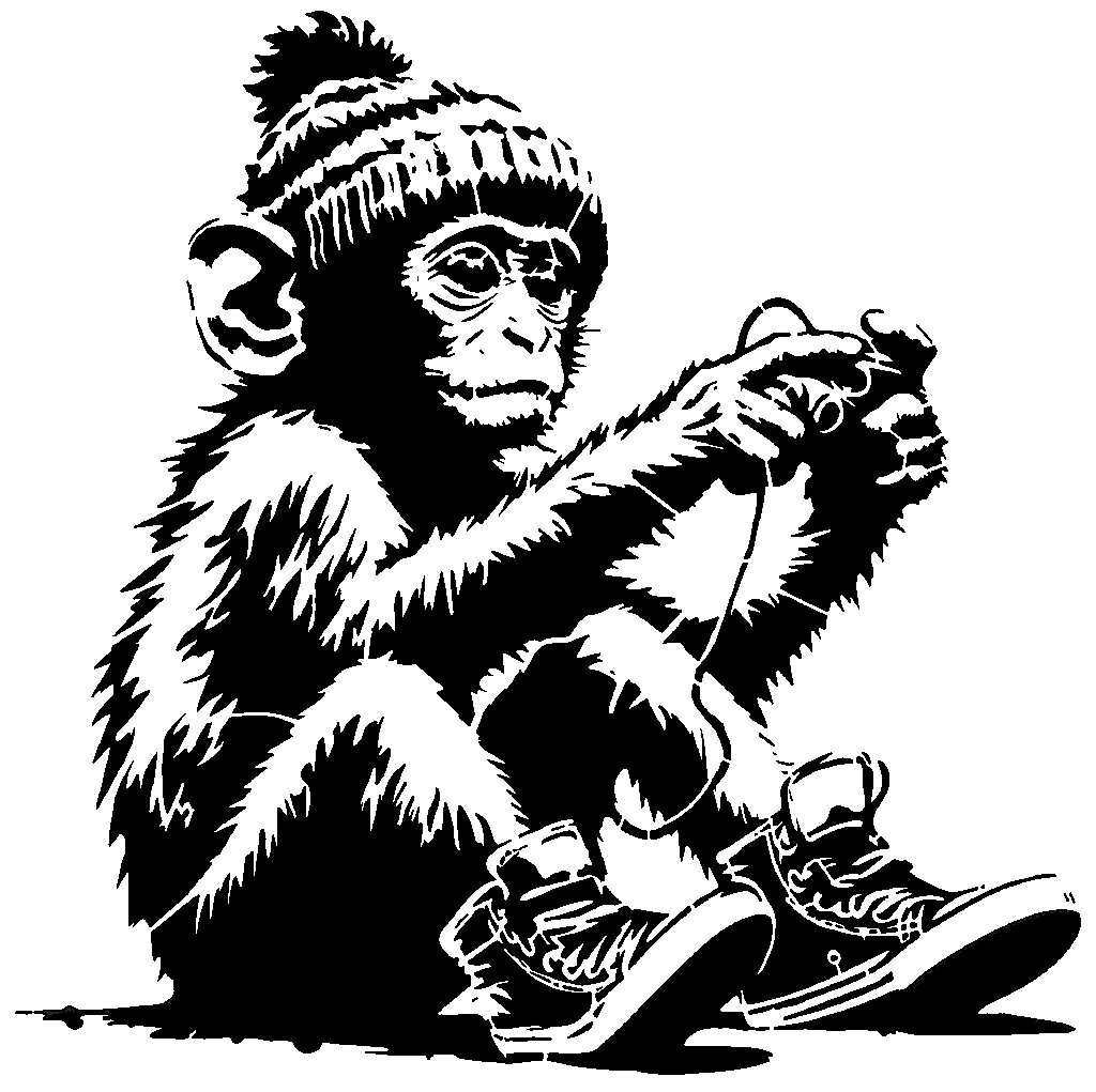 Gaming Monkey stencil