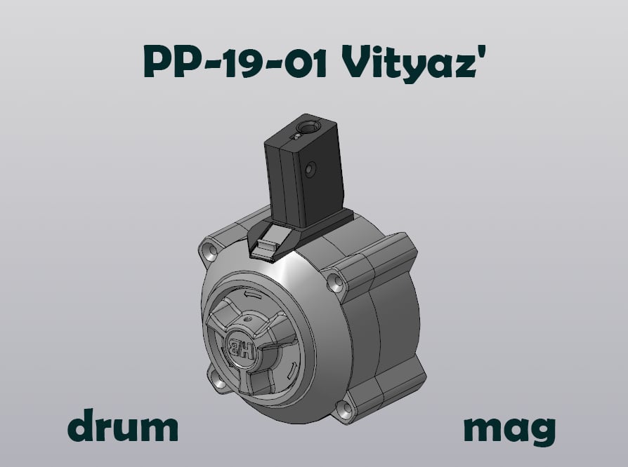 Drum mag for PP-19-01 Vityaz' (airsoft)