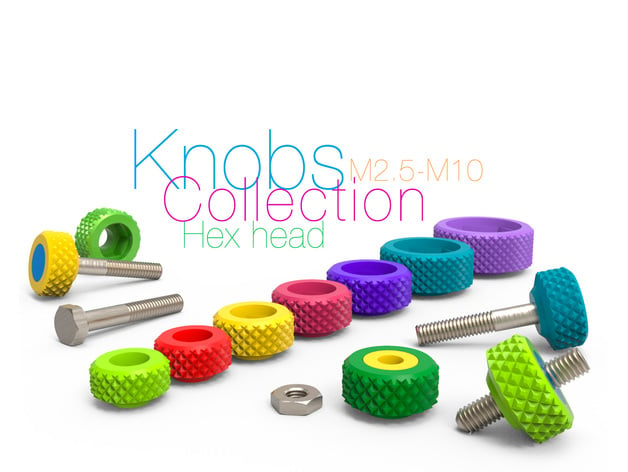 Knobs Collection For Bolt Hex Head And Nut M2.5M10