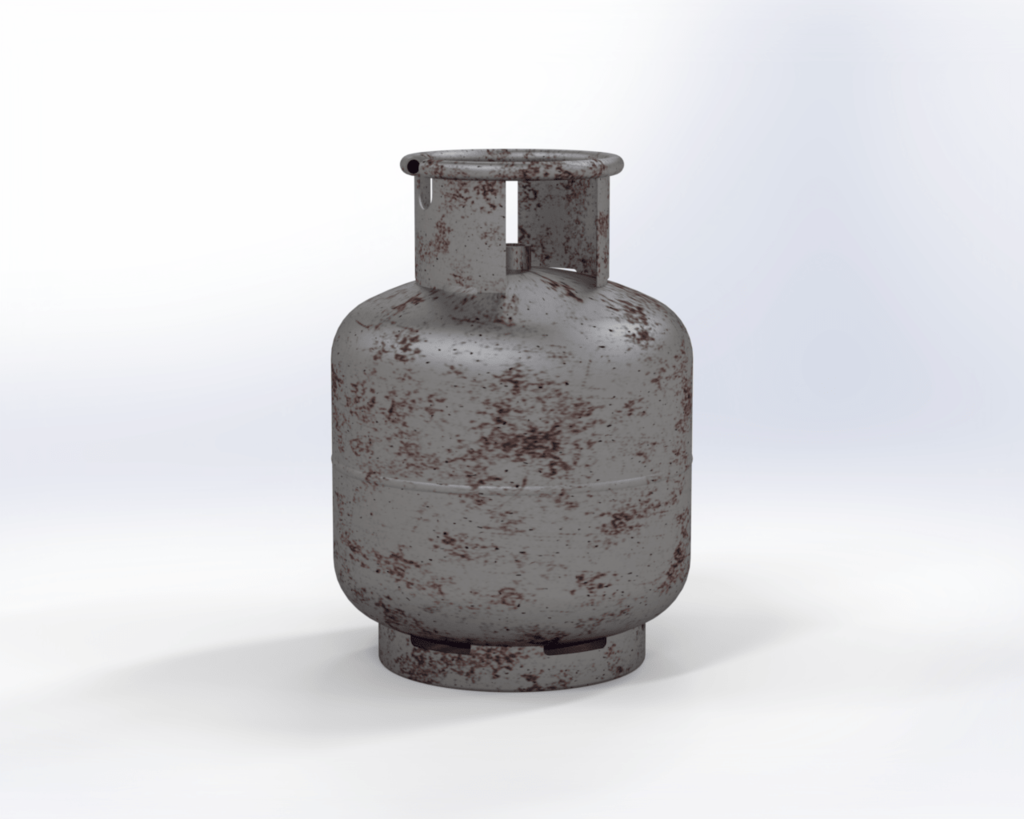 13 kg Gas Cylinder (LPG) [Scale 10%]