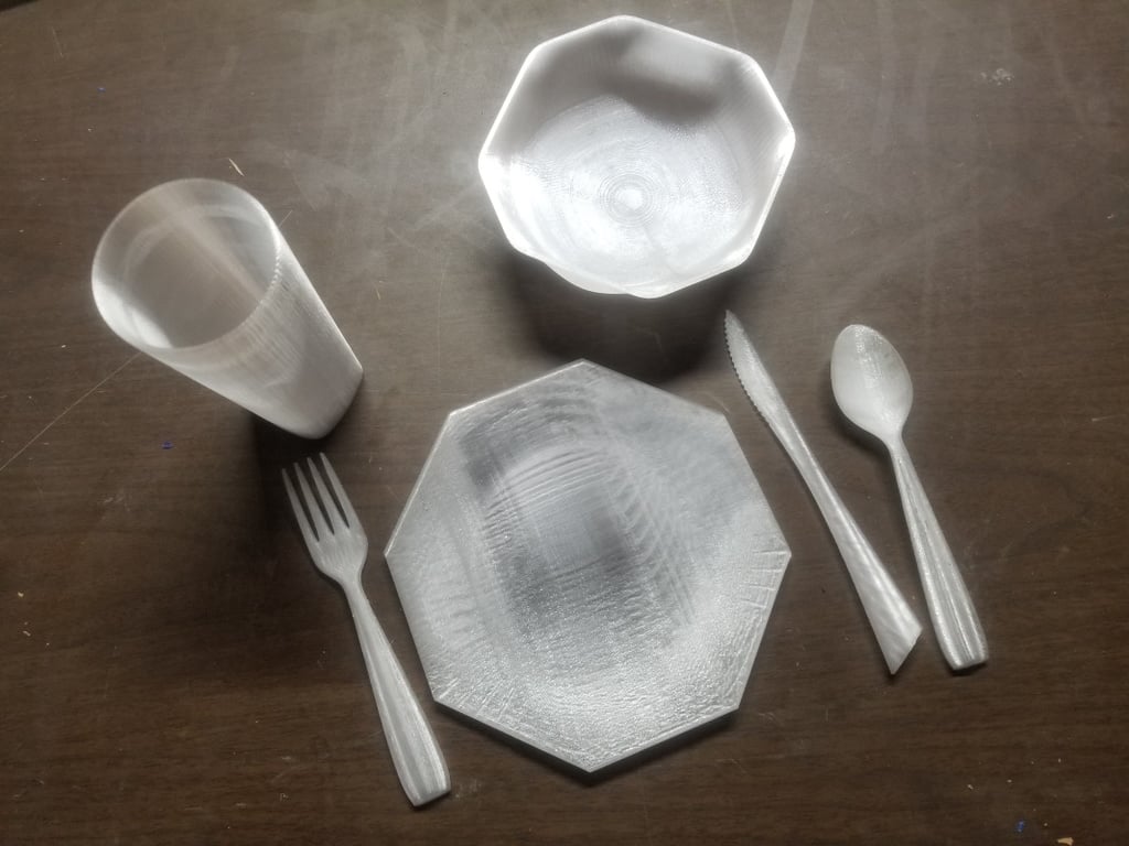 Tableware - Plate, Bowl, Cup, Spoon, Fork, and Knife