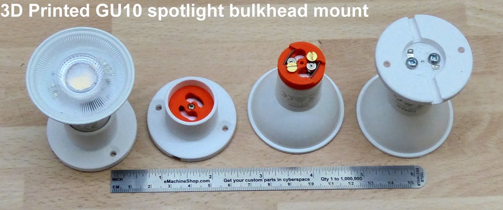 GU10 Bulkhead Mount Spotlight Socket