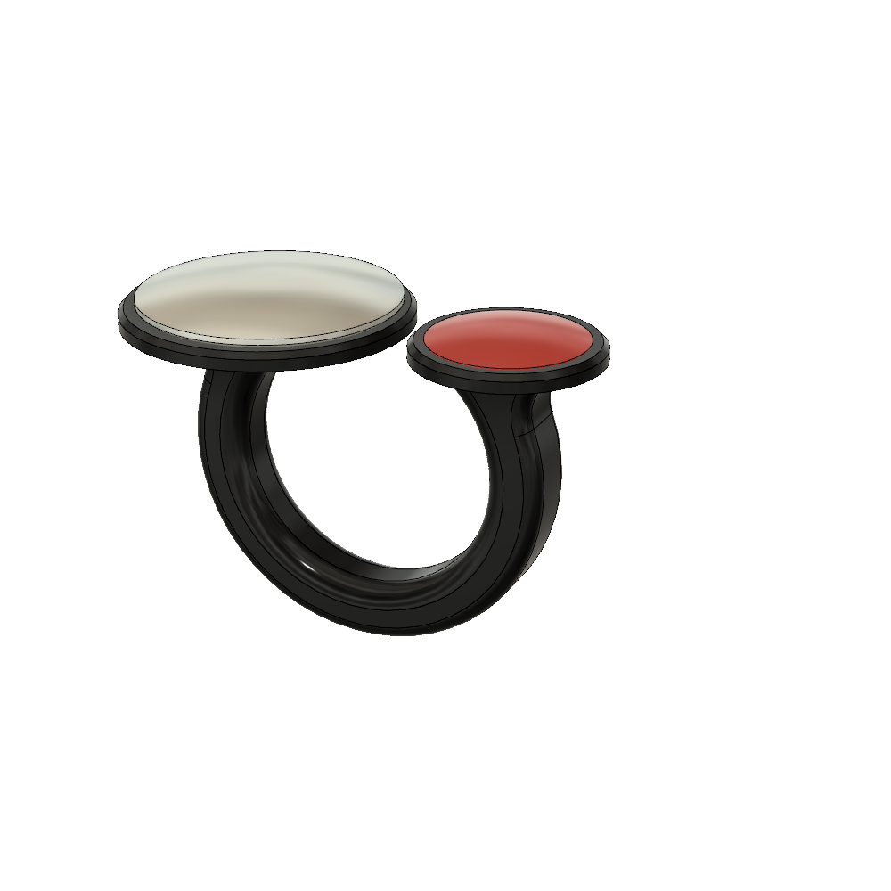 Double ring (with diamonds or stones)
