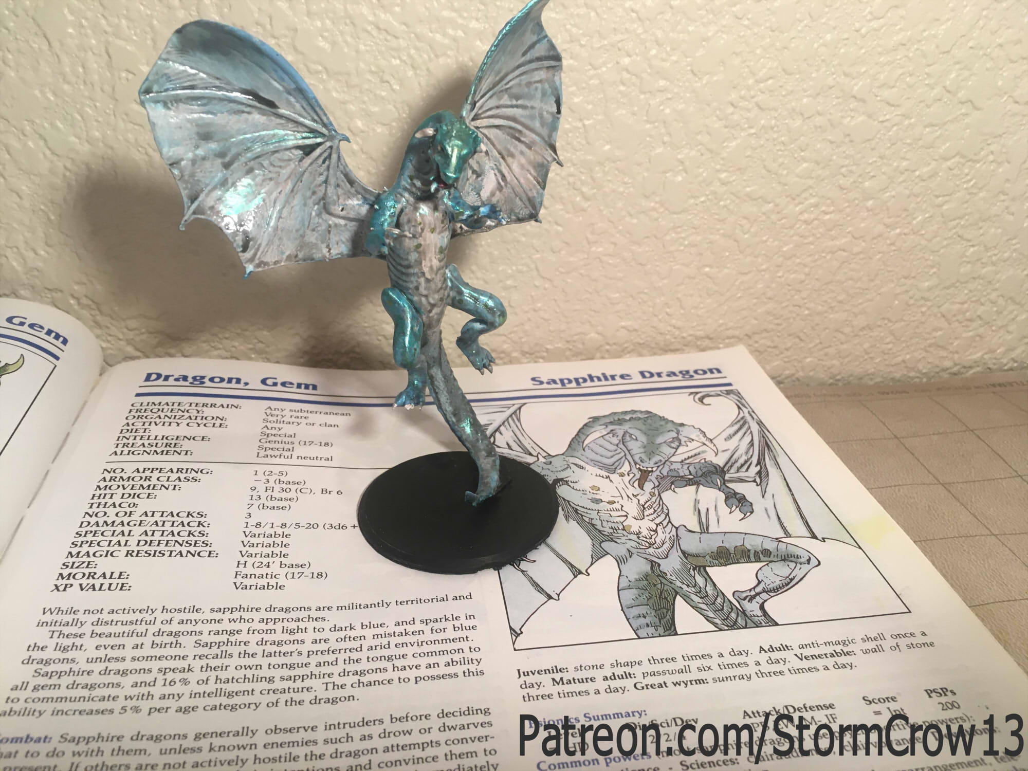 2nd ED AD&D Sapphire Dragon