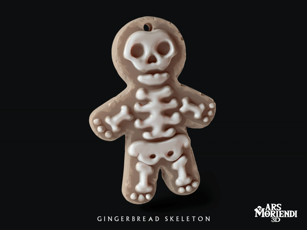 Gingerbread Skeleton Ornament