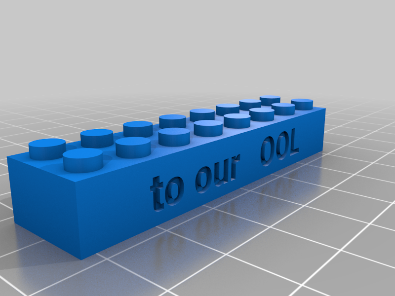 My Customized LEGO compatible Text Bricks to our OOL
