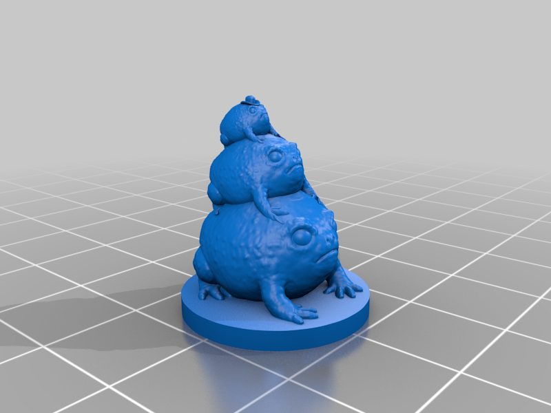 Frog totem 3D model