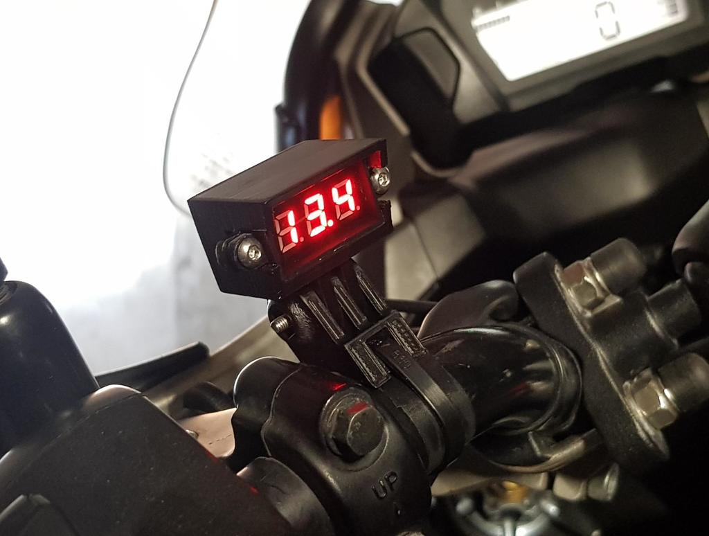 Motorcycle Mini Voltmeter Holder for 7/8"/22mm handlebar