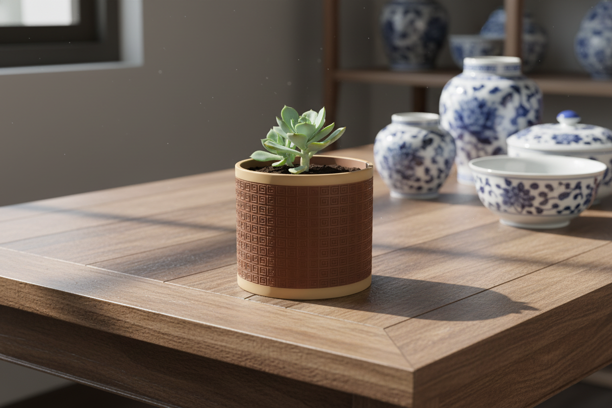 Chinese Pattern Planter