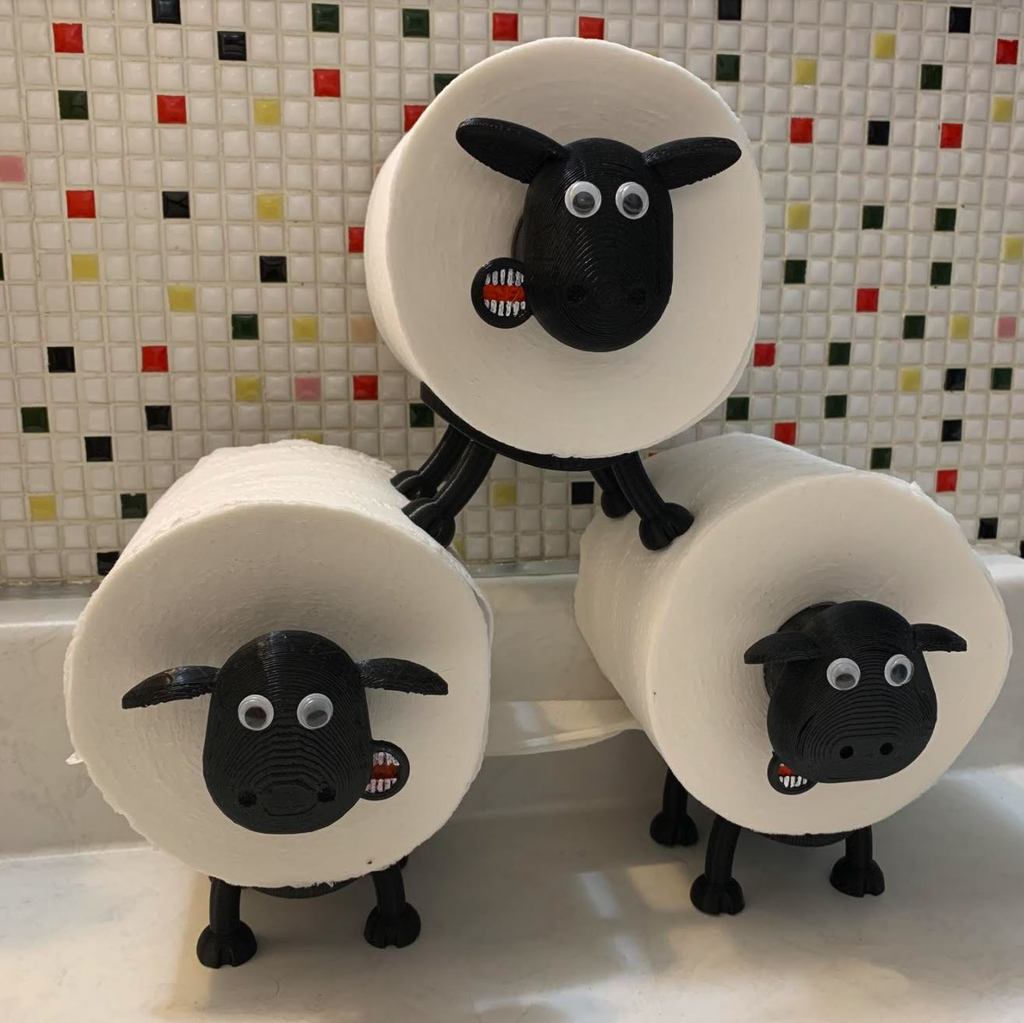 Shaun the Sheep Toilet Paper Roll Countertop Holder