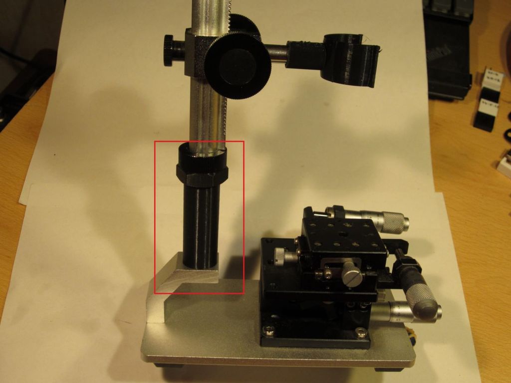 USB microscope stand extension