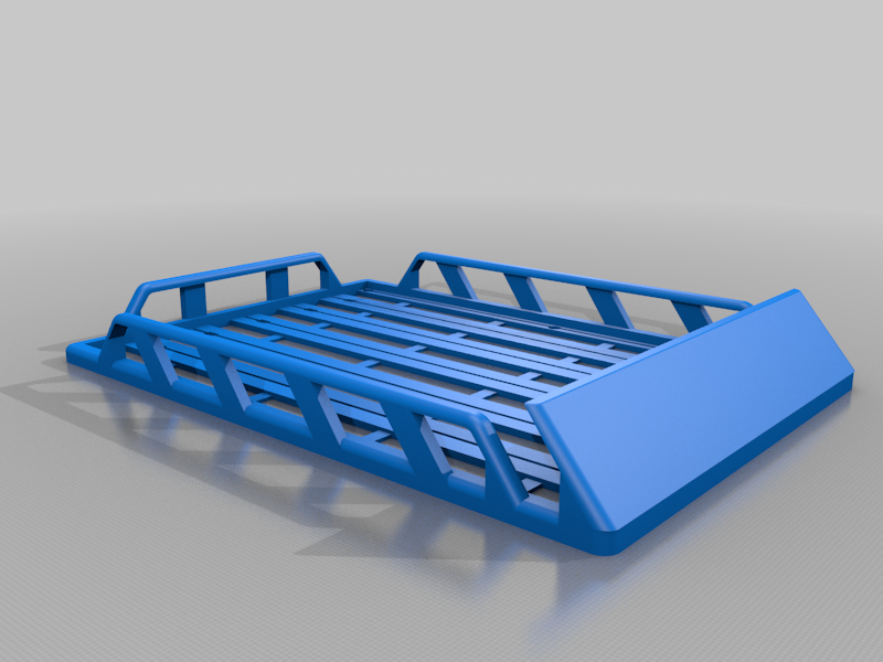 Roof Rack - Tray with 4 Sides and wind Deflector 1/10 Scale Model