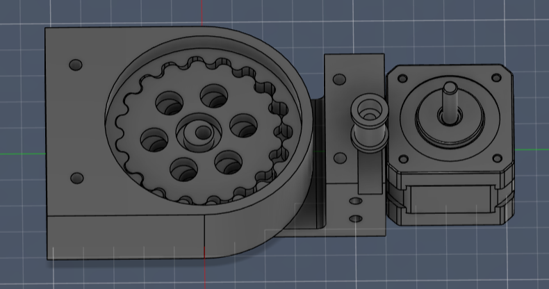 Belt driven cycloidal transmission (1:18 ratio)