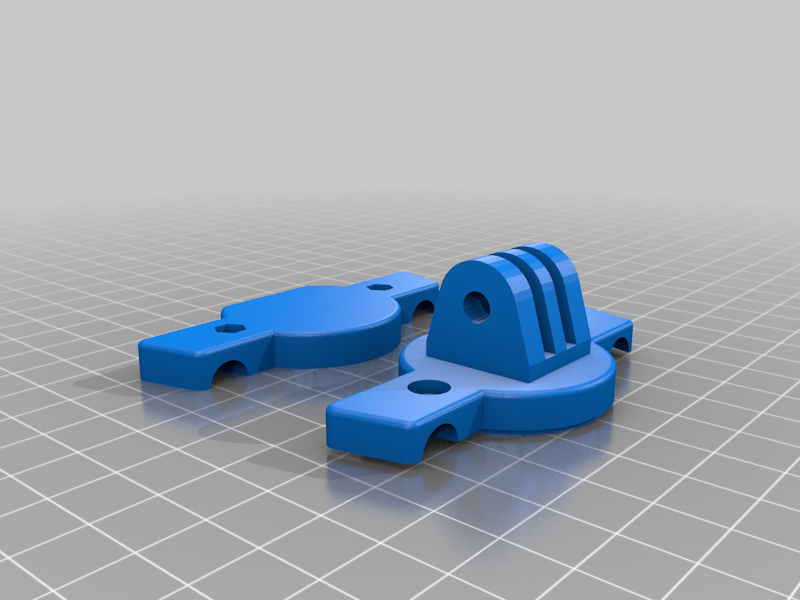Combination AirTag and GoPro Mount for bike saddle rails