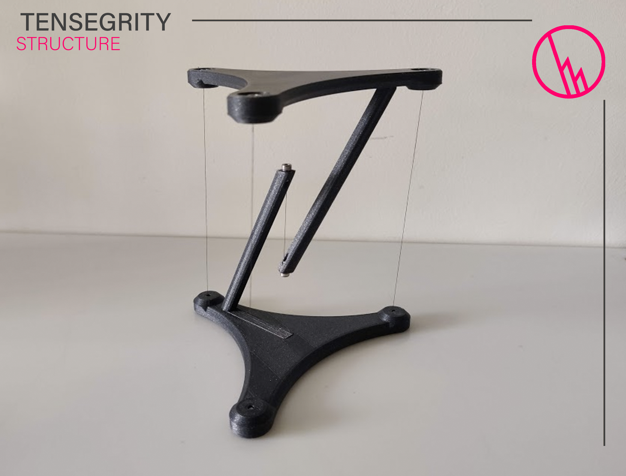 Tensegrity structure - screw assembly