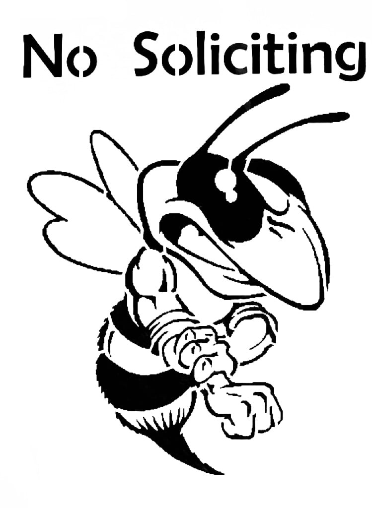 Bee stencil 3