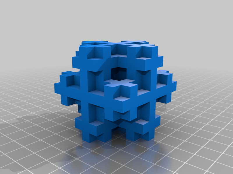 My Customized Parametric 3D koch snowflake 2nd order