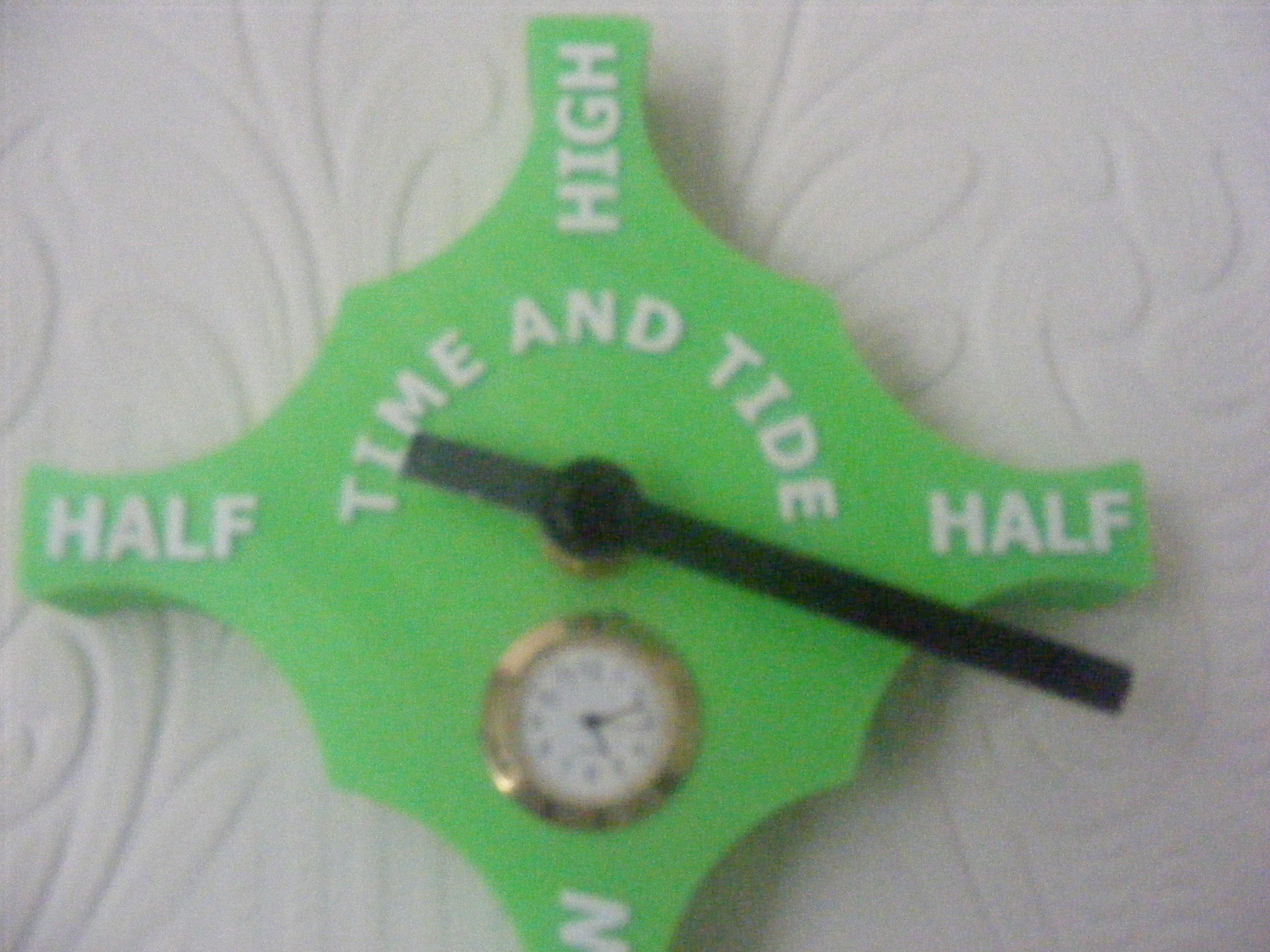 'Cross' time and tide clock PRINTED