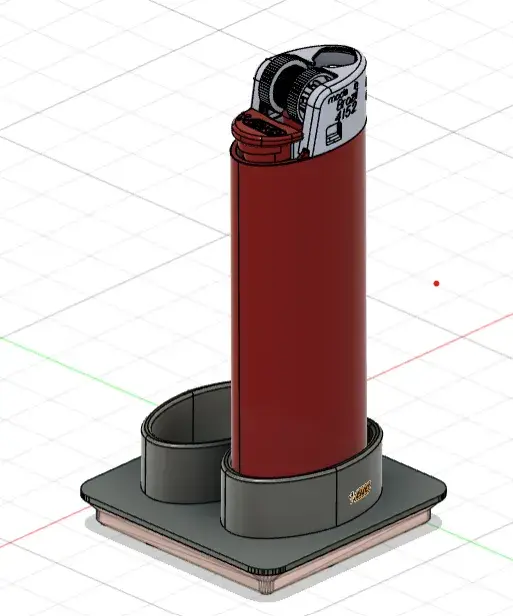 Gridfinity 1x1 BIC Lighter holder with magnets