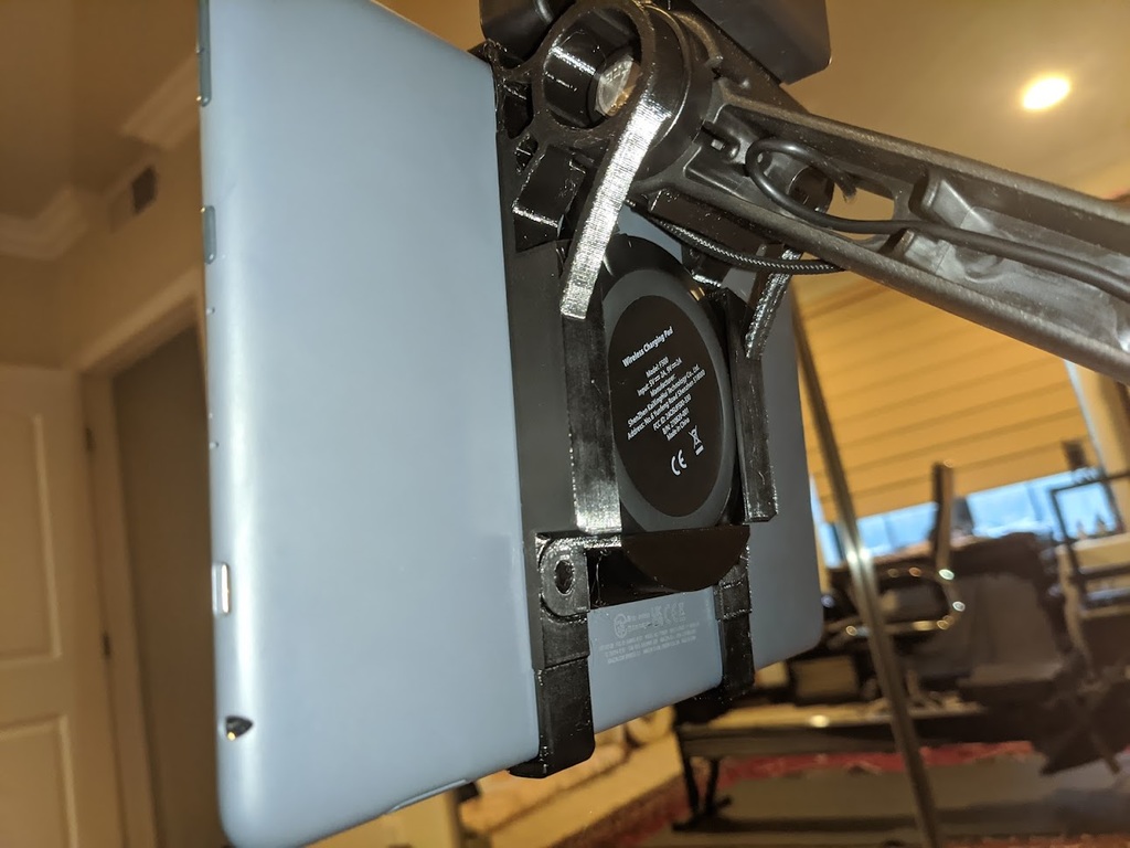 Concept2 model D rower Fire HD 10 Plus Mount with Wireless Charging
