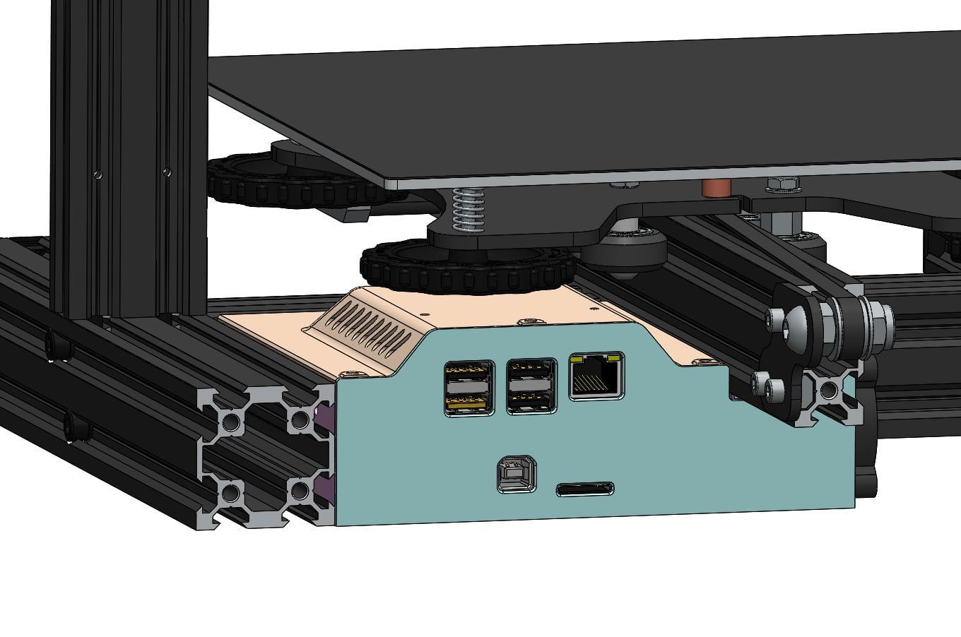 Ender 3 Front case for BTT SKR v1.3 + RPI3