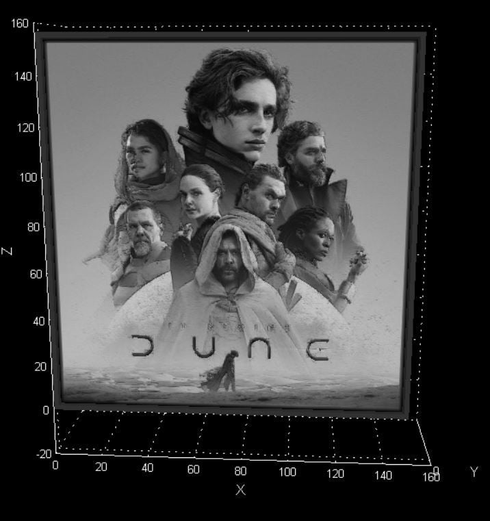 Dune Movie Poster Lithophane