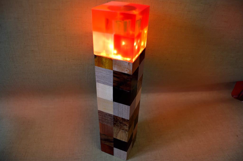 Minecraft Torch clear lamp head molds and formers