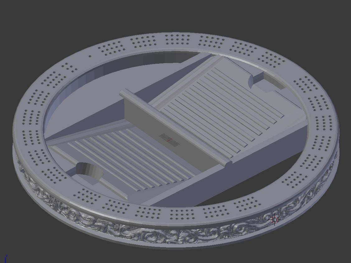 Filigree Cribbage Board WIP