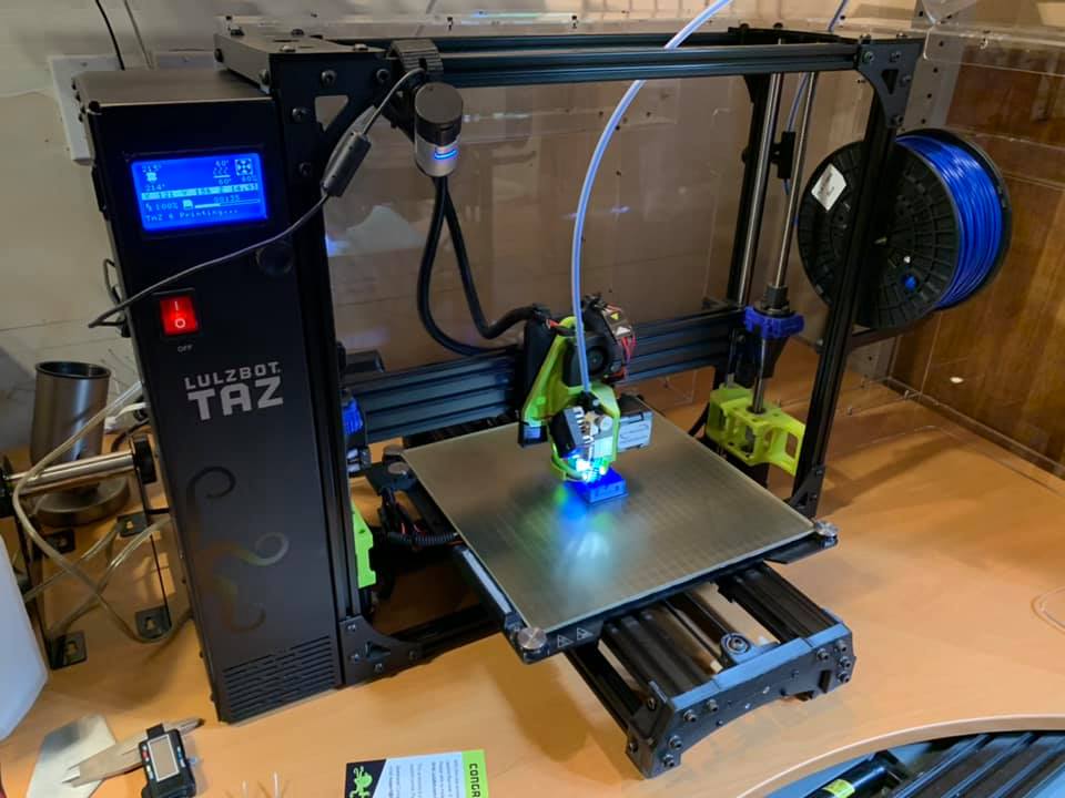 Openbuilds v-slot X axis for Lulzbot TAZ 6 printers With integrated Z anti Wobble
