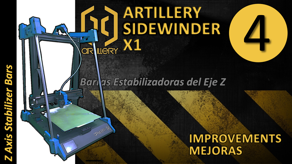 Artillery X1 Mejoras Improvements (4) - Stabilizer Bars - Barras Estabilizadoras
